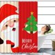 thumbnail image 3 of Juego de 4 cortinas de ducha navideñas, alfombra antideslizante, alfombrilla de baño y tapa de inodoro, decoración de baño con campanas y 12 ganchos, 3 of 7