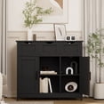 thumbnail image 3 of Mordern 35.4" Multifunctional Cabinet with 3 Drawer Sideboard, 3 Adjustable Shelves, 3 of 7