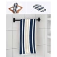 thumbnail image 6 of Navy Blue Khaki Striped Towel Set of 3, Soft Microfiber Bath Towels, Hand Towel, Washcloths, Modern Minimalist Ombre Lines Quick-Dry Absorbent Towels for Bathroom Kitchen Hotel Beach Gym Spa, 6 of 7