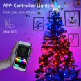 thumbnail image 2 of Hongchun Christmas Lights, APP & Remote Controlled Smart Christmas Tree Lights, 100 LED10M Multicolor String Lights Indoor Outdoor, 16 Million Colors Change, Music Sync, Christmas Tree Topper,, 2 of 5