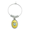 thumbnail image 1 of LOL JK Smiley Face Tongue Just Kidding Laugh Out Loud Officially Licensed Wine Glass Oval Charm Drink Marker, 1 of 3