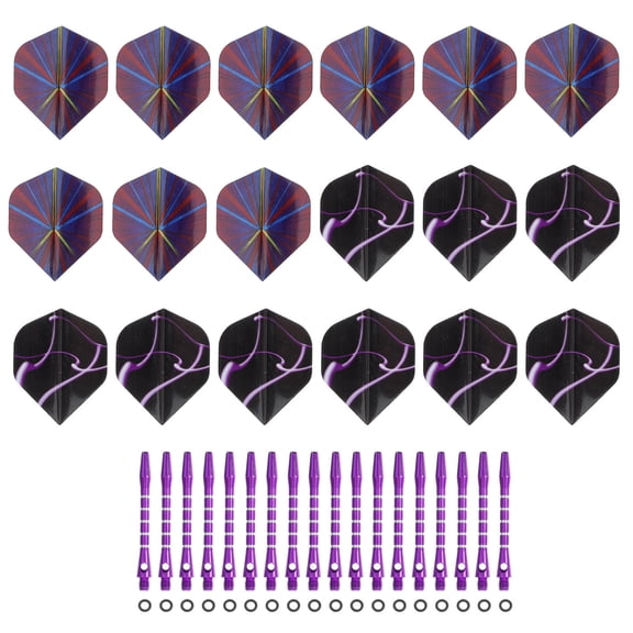 STRANDCHIC 18-Piece Aluminum Alloy Dart Accessories Set with Flights, Shafts, O- for Precision Dart Players
