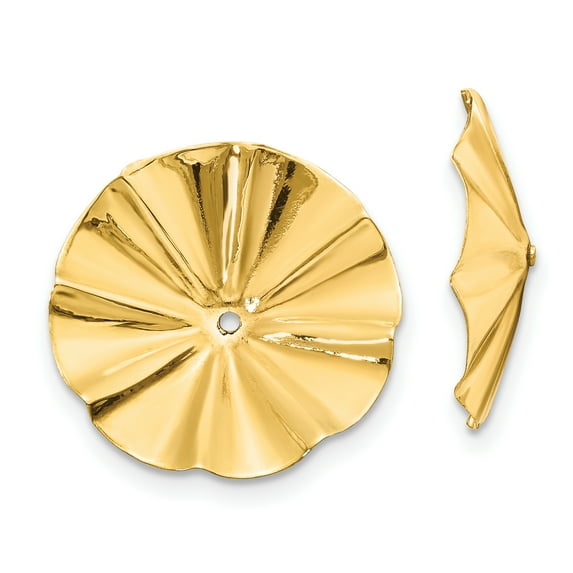 Beautiful 14k Polished Fancy Earring Jackets