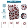 thumbnail image 6 of Red Floral Table Runner 36 Inches, Vintage Cornflower Leaves Rustic Plants Bed Runner Dresser Scarves Tabletop for Indoor Outdoor Parties/Ceremony/Banquet, 13"x 36", 6 of 9