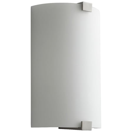 3-563-124 Oxygen Lighting Siren - 12.5 Inch 10.5W 120V 1 LED Wall Sconce-Satin Nickel Finish-White Opal Glass Color