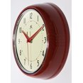 thumbnail image 4 of Infinity Instruments LTD. Horloge Murale Rétro 12 Pouces Silencieuse Sans Tic-Tac Moderne du Milieu du Siècle pour Cuisine Mouvement à Quartz Horloge Murale Décorative (Rouge), 4 of 4