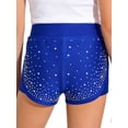 thumbnail image 2 of vastwit Girls Rhinestone Shorts Glitter Dance Ballet Tumbling Shorts Athletic Gymnastics Hot Pants Dancewear Royal Blue 8, 2 of 7