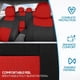 thumbnail image 5 of BDK PolyPro Juego completo de fundas para asientos de automóvil en rojo sobre negro, fundas para asientos delanteros y traseros divididos, accesorios fáciles de instalar para automóviles, camionetas,, 5 of 9