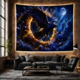 thumbnail image 6 of Cosmic Raven in Swirling Nebula, Mystical Fantasy Art for Dark Art Lovers, Wildlife Wall Art Halloween Gift Tapestry Wall Hanging for Bedroom, Living Room and Dorm, 6 of 7