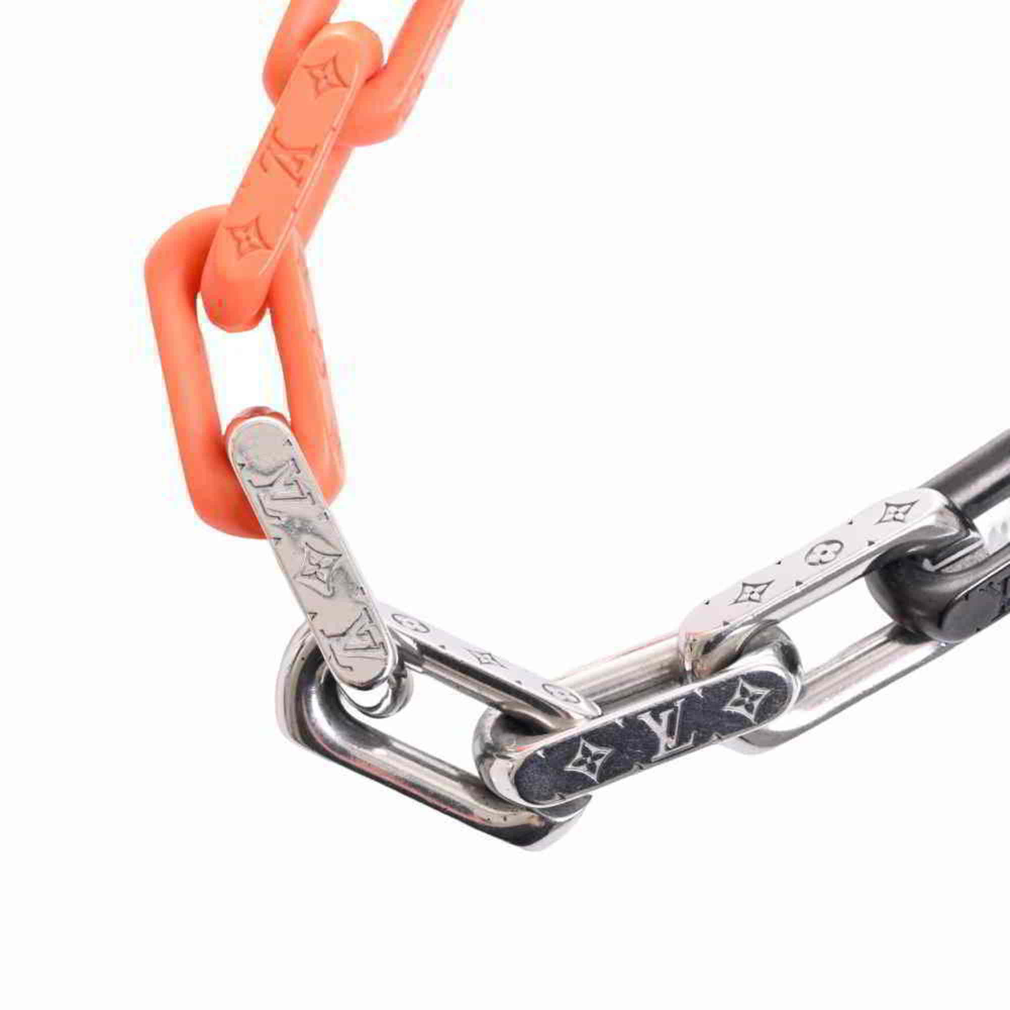 Louis Vuitton Monogram Chain Necklace Silver/Orange in Silver  Metal/Plexiglass with Silver-tone - US