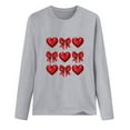 thumbnail image 5 of Wowcloth Woman's Valentine Print Casual Top, Long Sleeve Round Neck Design for Daily Wear and Valentine's Day, 5 of 5