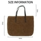 thumbnail image 2 of Bolso tejido de paja para mujer, bolso de hombro tejido hecho a mano de playa grande, bolso de paja, 2 of 5