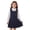 Q322 Navy, variant on Likimi Children Girls Outfit Set Long Sleeve Solid Color Lapel Tops With Pleated Skirts Fashionable Clothes Set Size 3-4 Years