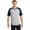 Heather Grey/ Navy, variant on Sport-Tek Short Sleeve Colorblock Raglan Jersey T201 - Heather Grey/ Black - S