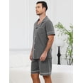 thumbnail image 6 of Men’s Cotton Pajamas Set - Button-Down Shirt & Pants with Pockets, Soft Breathable Sleepwear & Loungewear, Sizes S-2XL, 6 of 11