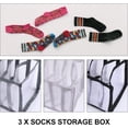 thumbnail image 6 of Sock Organizer Boxes Stackable, Drawer Style Mesh Storage for Closet, Multi-Grid Nylon Stockings Holder Case for Home Organization - Black, 2pc, 6 of 7