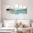 thumbnail image 2 of Elephant Stock Abstract Foggy Morning Wall Art - Horizontal Multi Panel Canvas - Living Room Wall Decor - Abstract Multi Panel - White And Beige Decor - 49" x 24", 2 of 8