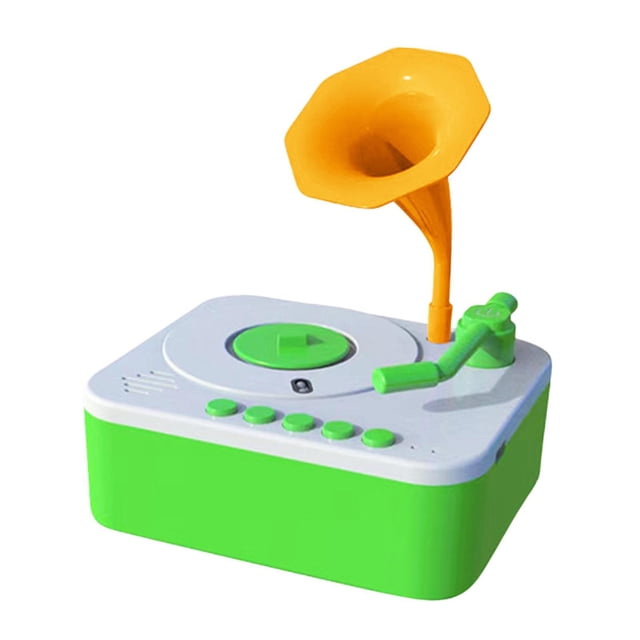 Gramófono para niños, fonógrafo educativo, 96 tarjetas, juguete sensorial, juguete de Aprendizaje Temprano, reproductor de música para niños, regalo
