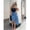 Medium Wash, variant on Womens Medium Wash Denim Wrap Skirt, Mid-Length Casual Style