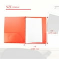 thumbnail image 2 of BAZIC 2 Pockets Poly Folder, 3 Prong Fastener Clip, Red Color, 100-Count, 2 of 7