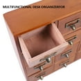 thumbnail image 3 of TFCFL Wood Apothecary Medicine Cabinet 16 Drawers Label Holder Organizer Card Catalog, 3 of 13