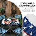 thumbnail image 2 of Independence Day Round Tablecloth for 45-54 Inch Tables,Fitted Table Cover with Elastic Edge,Patriotic Love Sunflowers American Flag Waterproof Outdoor Table Cloth Protector for Patio Garden Dinner, 2 of 9