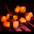 thumbnail image 2 of Labymos 12Pcs Simulation Melting Tea Wax Candle Lamps Remote Control Christmas Party Decoration Electronic Candle, 2 of 8