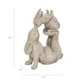 thumbnail image 4 of 14.5 Inch Resin Adorable Kissing Bunnies Figurine, 4 of 4