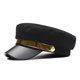 thumbnail image 4 of Sombrero Breda Yashi para mujer gorro con lengua de pato verde militar Algodón con franjas doradas, 4 of 5