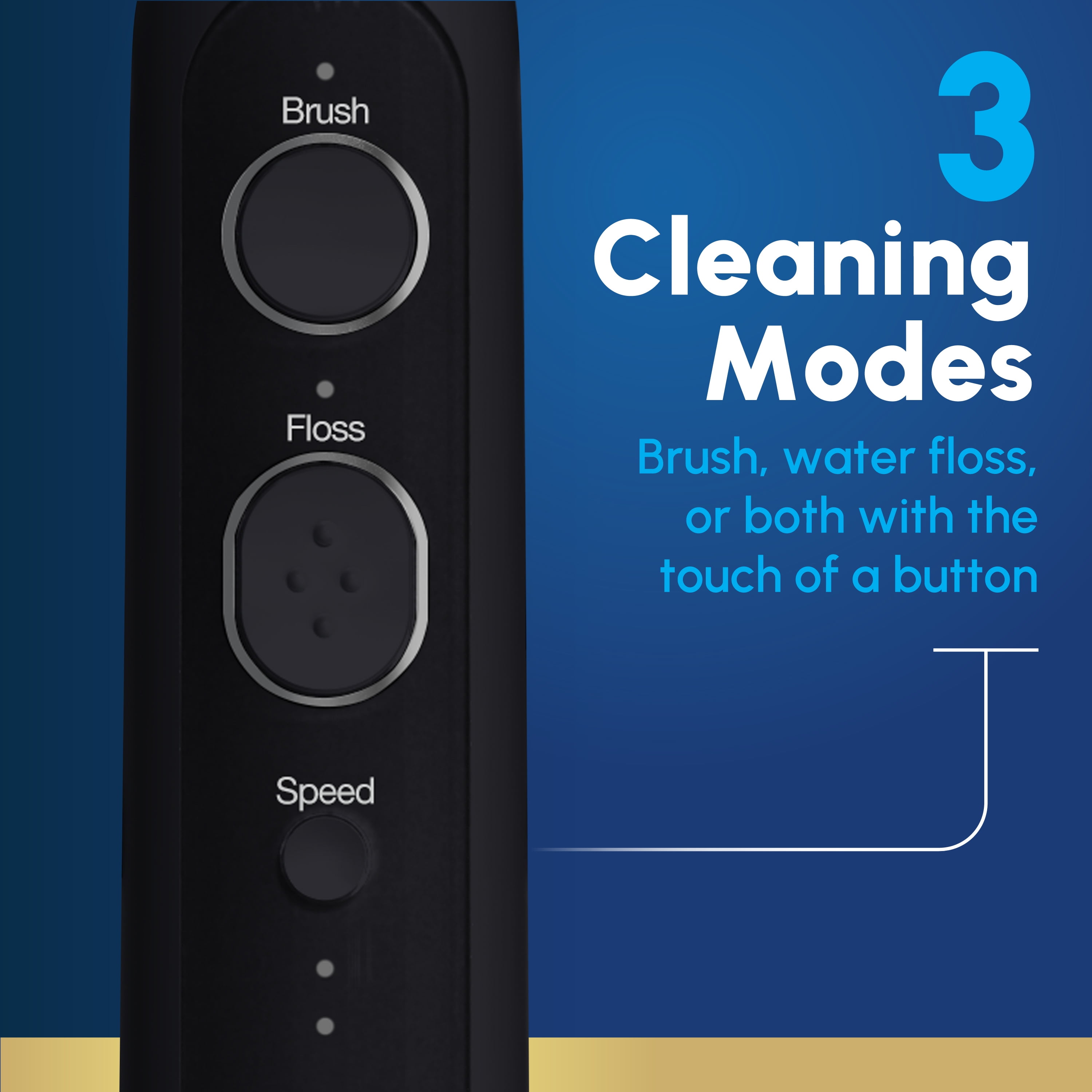 Waterpik Sonic Fusion 2.0 Flossing Electric Rechargeable Toothbrush Set, Black