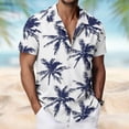 thumbnail image 2 of Tisuna Casual Summer Shirts For Men Floral Print Short Sleeve Lapel Collar Tops Comfortable Leisure Men'S Button Down Hawaii Shirts White Size S, 2 of 5