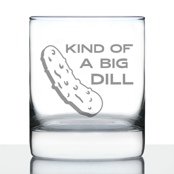 Bevvee Whiskey Rocks Glass 10.25 oz Big Dill Gifts for Whiskey Lovers Glassware & Drinkware