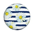 thumbnail image 2 of Easygdp Daisy Striped Nautical Wheel Sun Guard, Spare Tire Cover,Universal Trailer Suv Truck Camper Travel,Easy To Install And Remove -16 Inch, 2 of 9