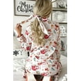 thumbnail image 3 of Women's White Christmas Pattern Long Sleeve Pajama Set | [ZhiHiMeRi] | (US 12-14)L, 3 of 12