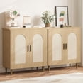 thumbnail image 2 of BouPower Modern Buffet Cabinet with Storage,30.5" W Sideboard Cabinet w/Adjustable Shelves,Wooden Coffee Bar for Dining Room,Kitchen,Living Room,Entryway, 2 of 6