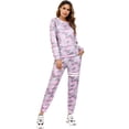 thumbnail image 2 of Uniexcosm Women’s Pajama Set Long Sleeve Top Pjs Lounge Sets with Pocket, 2 of 10