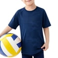 thumbnail image 3 of Bobifish Little Boys Tees Short Sleeve Crew Neck T Shirts Solid Athletic Print Light Summer Sports Boys Kids Children Tops, 3 of 3