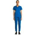 thumbnail image 1 of Maevn Eon Sport Chest Pocket V-neck Top & Full Elastic Logo Waistband Jogger Pant Scrub Set, 1 of 5