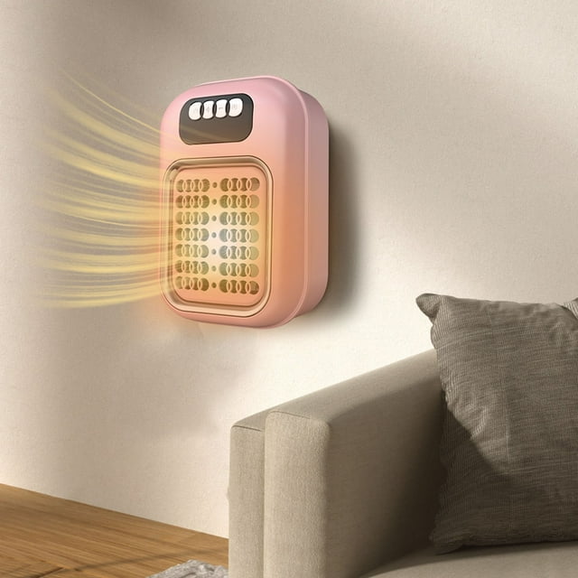 Mini Wall-Mounted Heater 600W, Small Silent Space Heater with Overheat and Tip-Over Protection, Fast Heating Portable Heater for Office Bedroom Dormitory Home Indoor Use