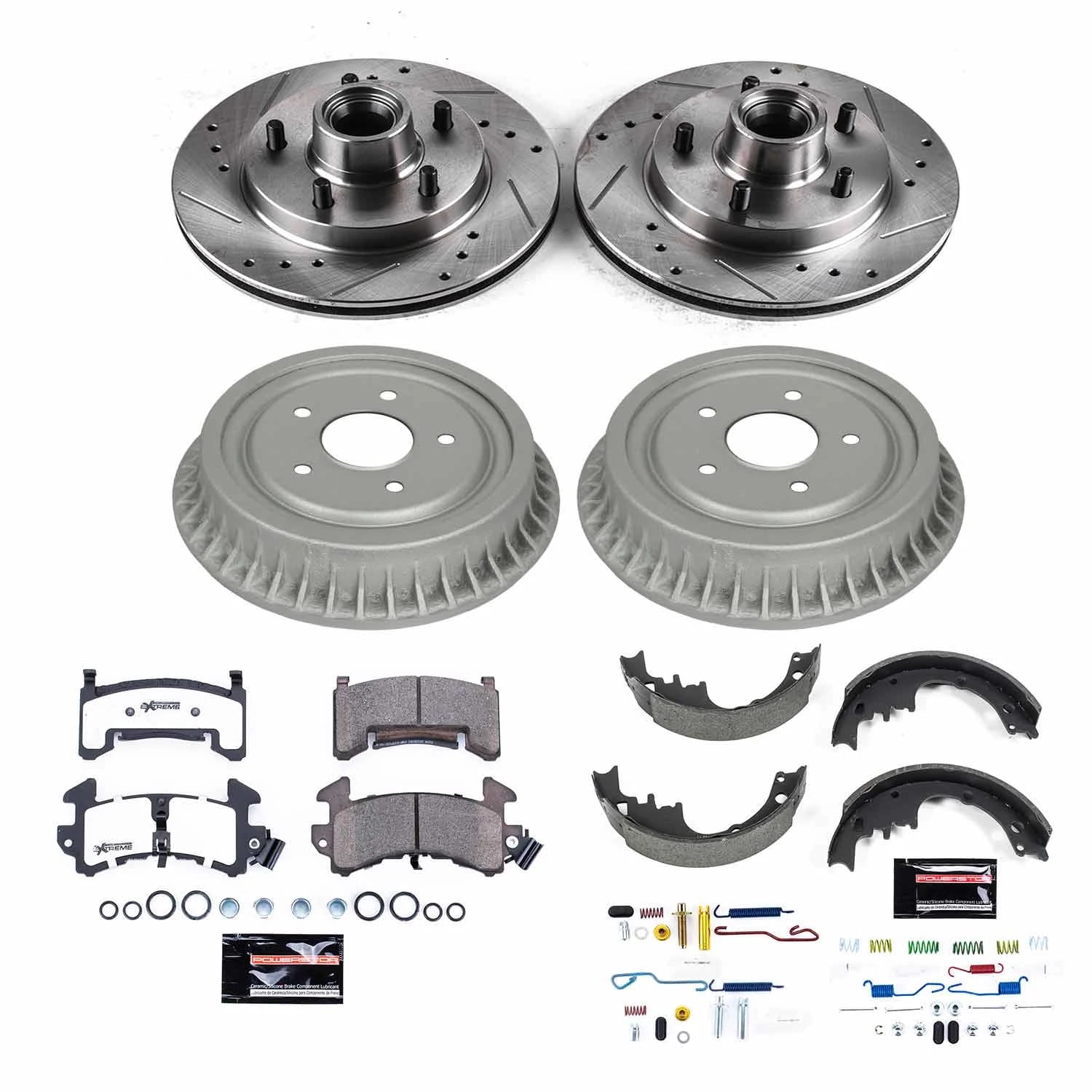 PowerStop Front and Rear Z26 Street Warrior Brake Pad Rotor Drum and Shoe Kit Fits: CHEVROLET Select Models K15026DK-26