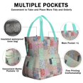 thumbnail image 3 of Pioneer Flower Drawstring Lunch Bag Women - Drawstring Lunch Bag Insulated for Work Office - Stain-Resistant Large Lunchbags for Women with Multi-Pockets, 3 of 6