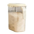 thumbnail image 6 of Happini Airtight Kitchen Storage Containers For Dry Food Large Capacity Clear Canisters With Locking Lids For Flour Rice And Cereals Pantry Organization Small Glass Containers Glass Container 30, 6 of 7