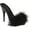 Black Satin-Marabou Fur/Black, variant on Women's Fabulicious Poise 501F Marabou Slide