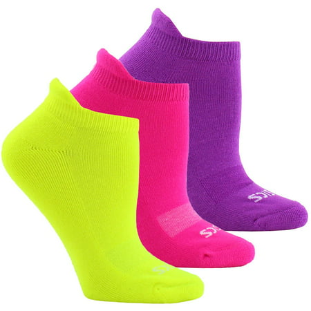 Asics Womens Cushion Low Cut 3-Pack Running Athletic Socks Socks - Pink