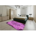 thumbnail image 4 of Ahgly Company Indoor Square Patterned Bright Neon Pink Purple Area Rugs, 7' Square, 4 of 6