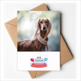 thumbnail image 1 of Long Neck Dog Pet Animal Picture Happy Birthday Greeting Cards Envelopes Blank, 1 of 3