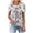 Multicolor 5, variant on Women's Fashion Tops Fake Two Piece Short Sleeve Shirts Floral Printed Crew Neck Tee Pleated Flowy Clothes (XL, Multicolor 10)