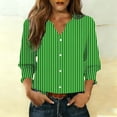thumbnail image 1 of Ounisa Womens 3/4 Sleeve Cardigan V Neck Printed Button Down Spring Summer Fall Casual Stylish Tops S-2XL, 1 of 6