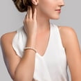 thumbnail image 3 of AAAA Quality 8-9mm Round White Freshwater Cultured Pearl Bracelet with 14K Yellow Gold Flower Clasp in 7.5 Length for Women, 3 of 8