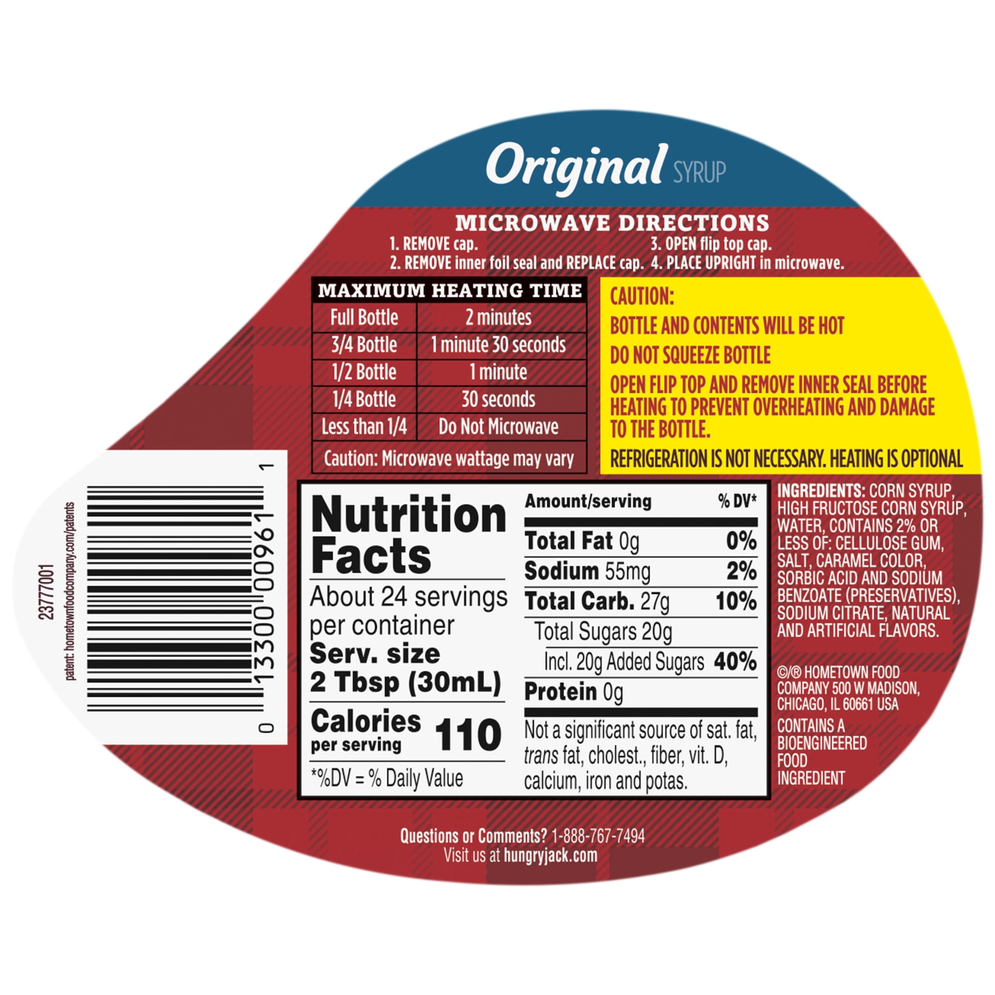 Hungry Jack Original Syrup, 24.0 Fl oz Bottle